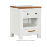    2   MESITAS DE NOCHE MANGO ACACIA 45X40X60 BLANCO